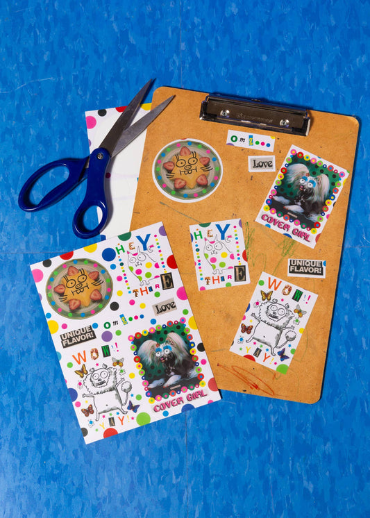 gentle thrills - Collage sticker sheet