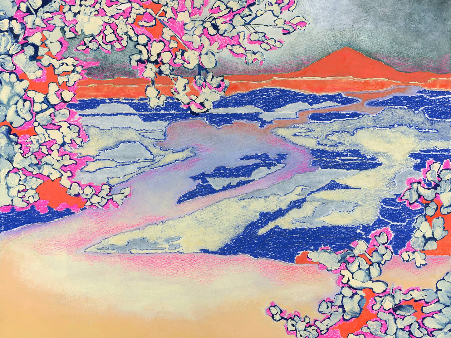 Emily Kepulis Studio - "Cherry blossoms on the Willamette" Art Print