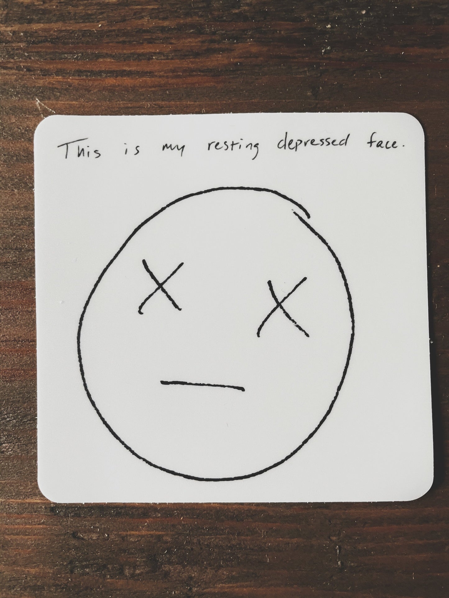 Resting Depressed Face Sticker