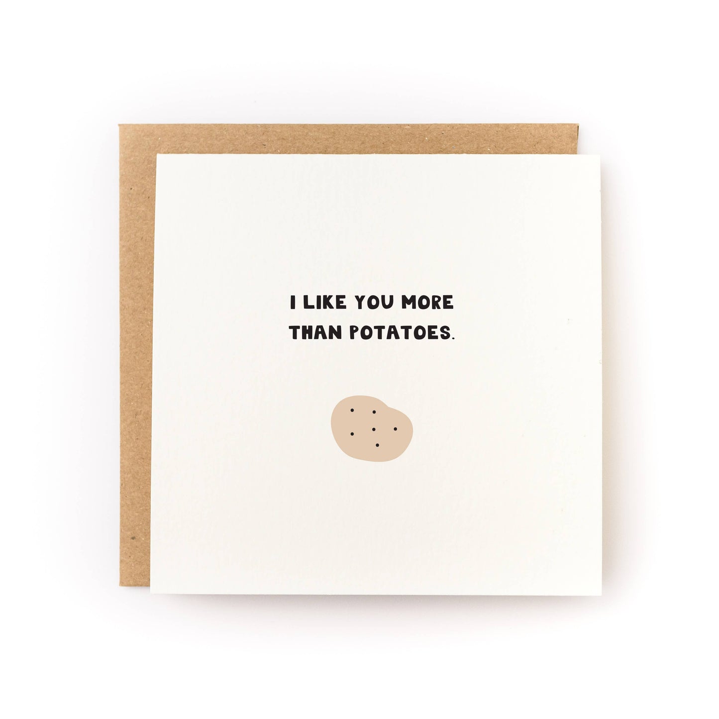 Like You More Than Potatoes Valentine's Day Card