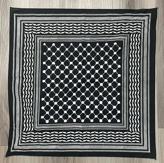 100% Cotton Kuffiyah Bandana Palestinian Kuffiyeh design