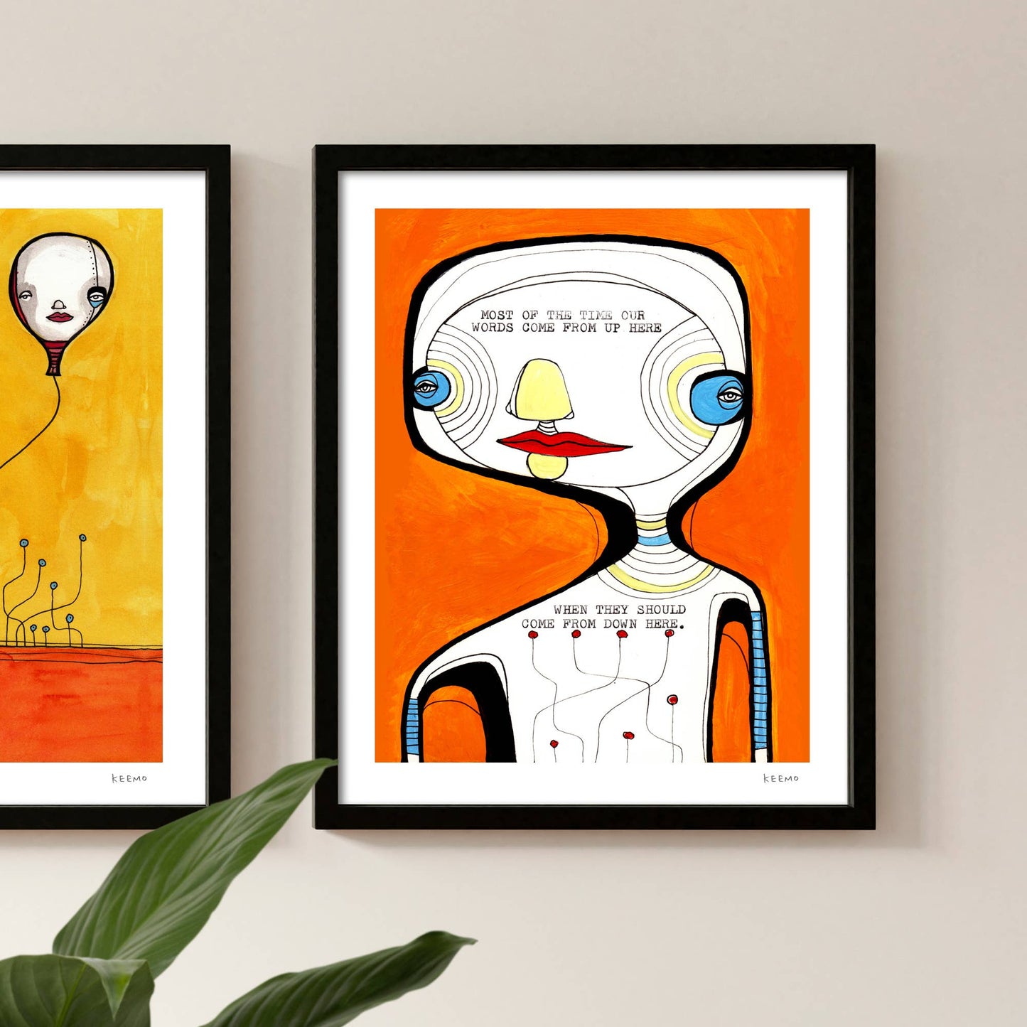 Keemo Gallery - Poem Heart Unique Modern Art Print Abstract Type Kind Words