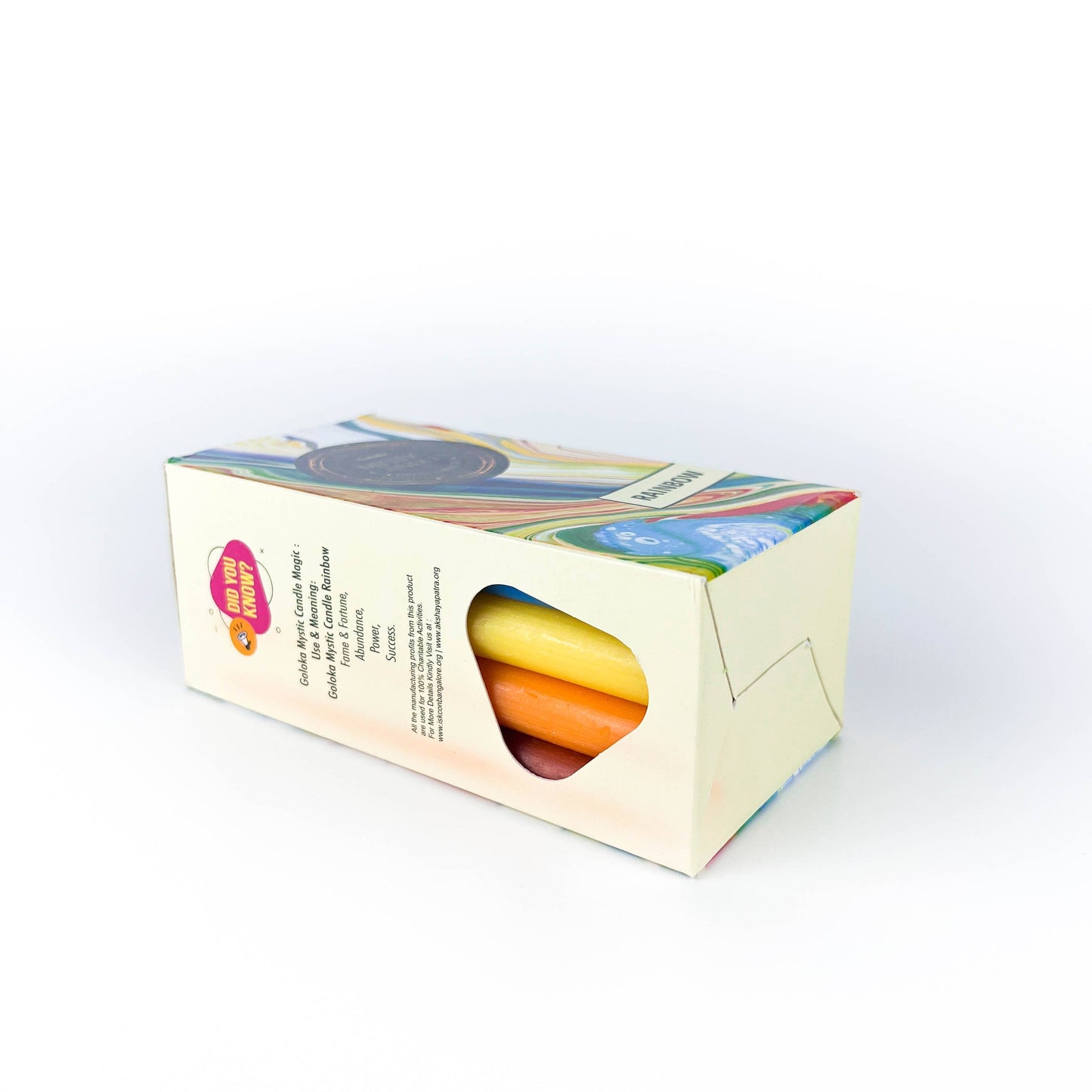 GREENROOTS USA LLC - Goloka Rainbow (Assorted Color) Mini Ritual Candle (Pack Of