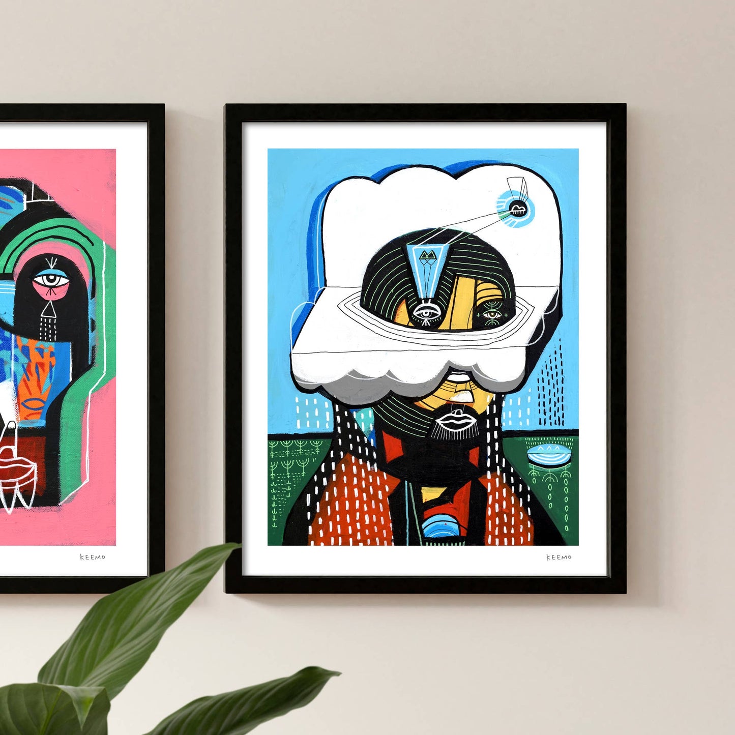 Keemo Gallery - Colorful Abstract Art Print Unique Wall Decor Clouds Modern