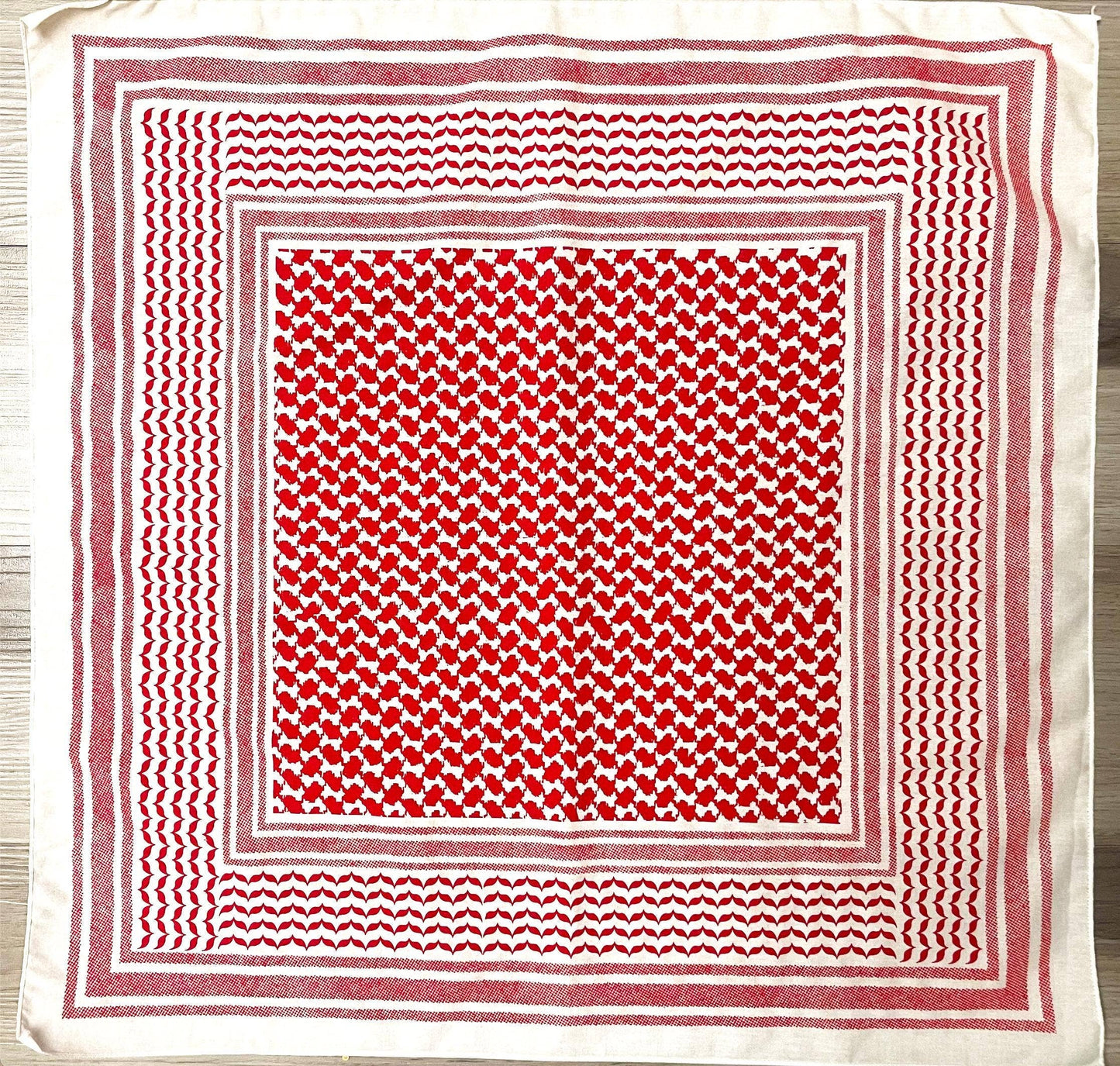 100% Cotton Kuffiyah Bandana Palestinian Kuffiyeh design
