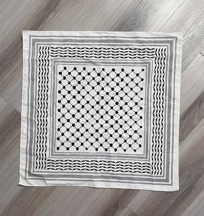 100% Cotton Kuffiyah Bandana Palestinian Kuffiyeh design