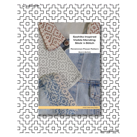 Sashiko Inspired Mending Stick and Stitch Starter Pack