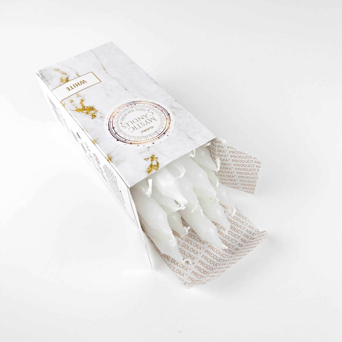 GREENROOTS USA LLC - Goloka White Mini Ritual Candle (Pack Of 20) - 0.5"X5"