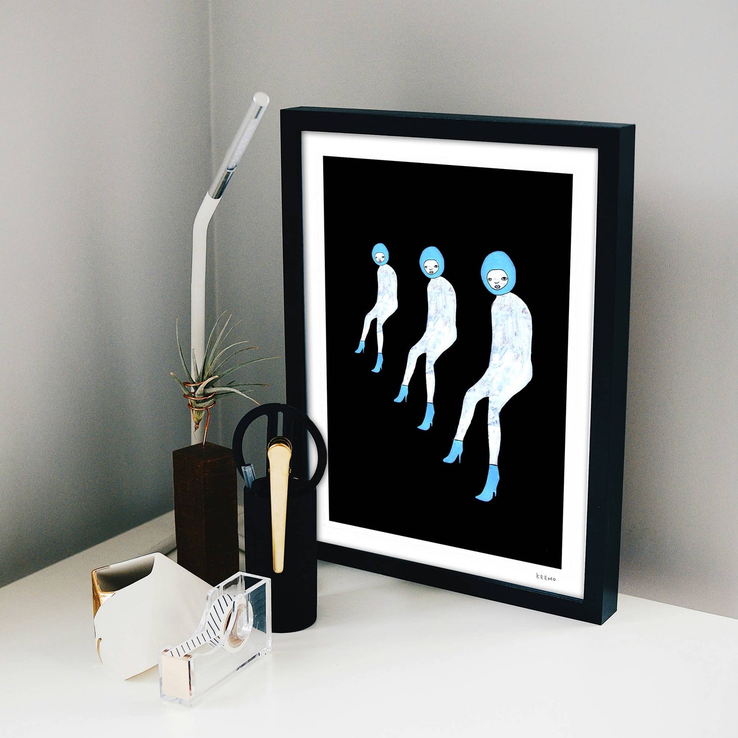 Space Modern Art Print Unique Gift Wall Decor Figure Design