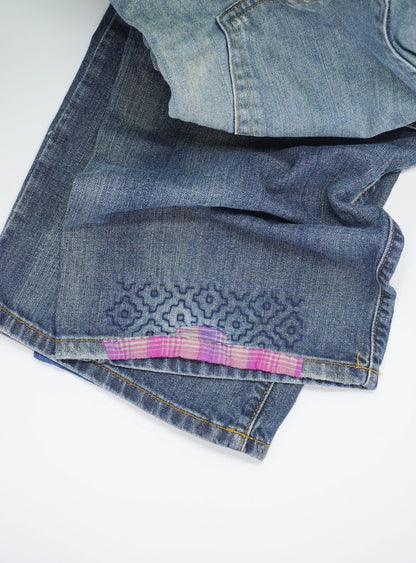 Visible Mending ¼” Grid Full Sheet Stick and Stitch Pattern