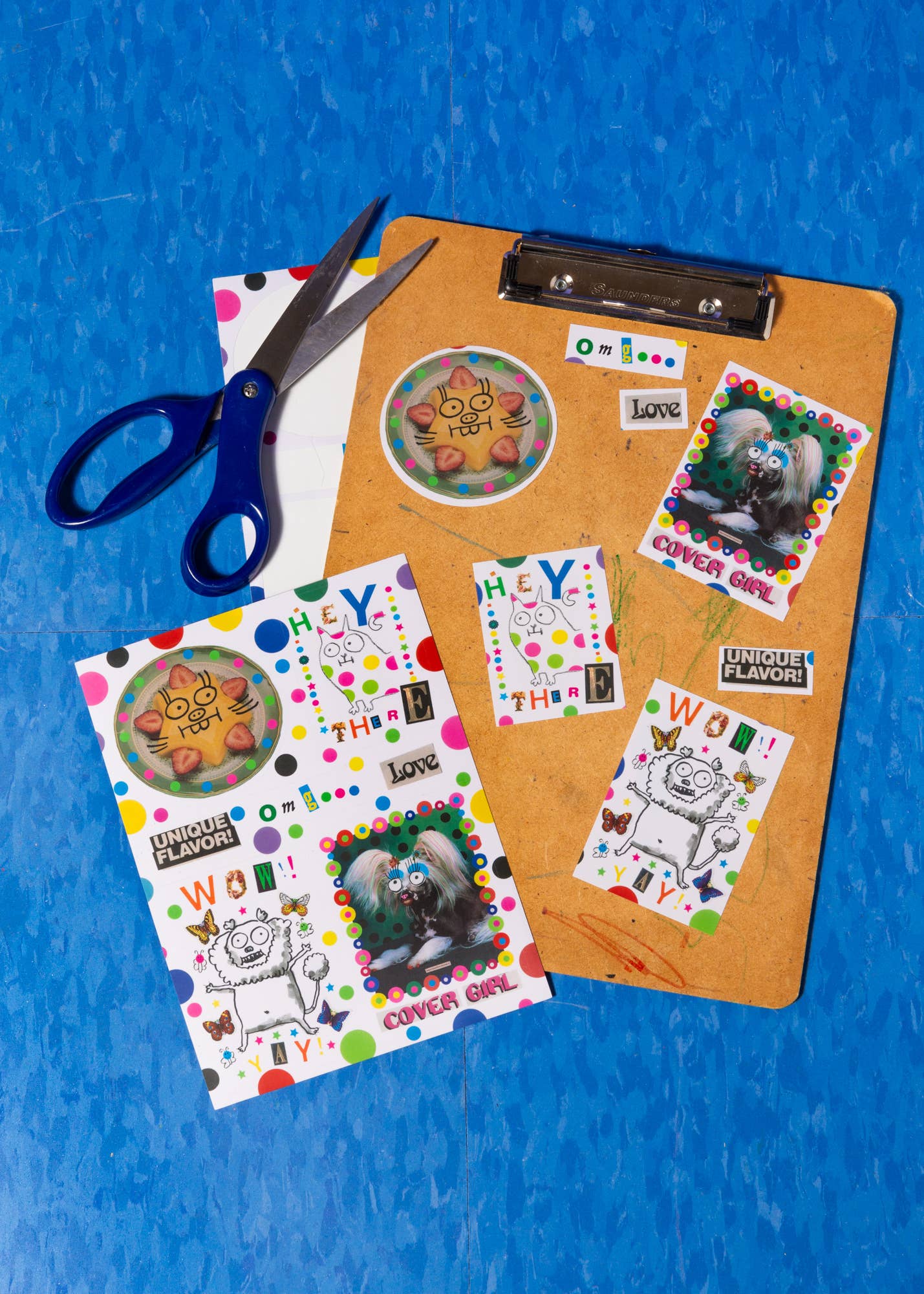 gentle thrills - Collage sticker sheet