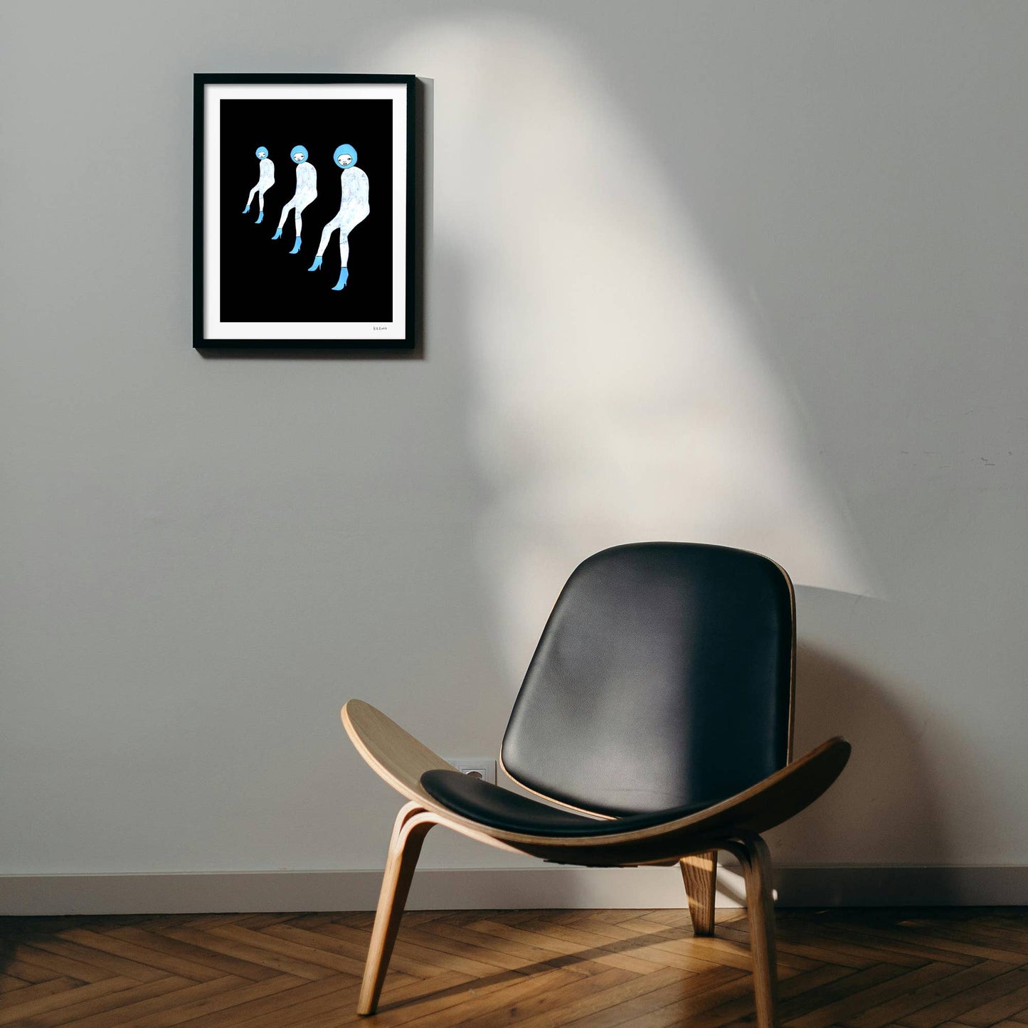 Space Modern Art Print Unique Gift Wall Decor Figure Design