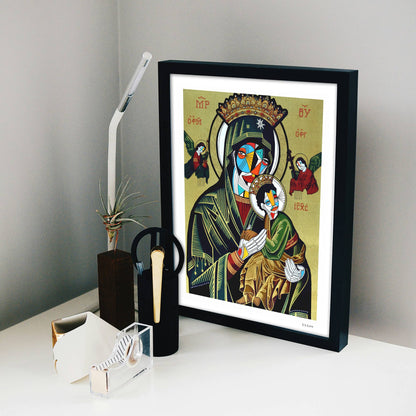Keemo Gallery - Madonna and Child Abstract Art Print Religious Mary Jesus