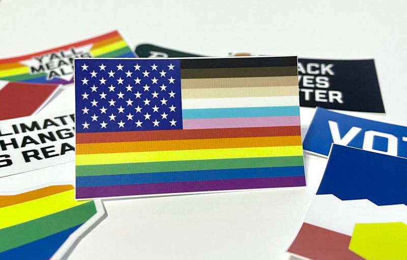 FOR ALL US Flag Sticker