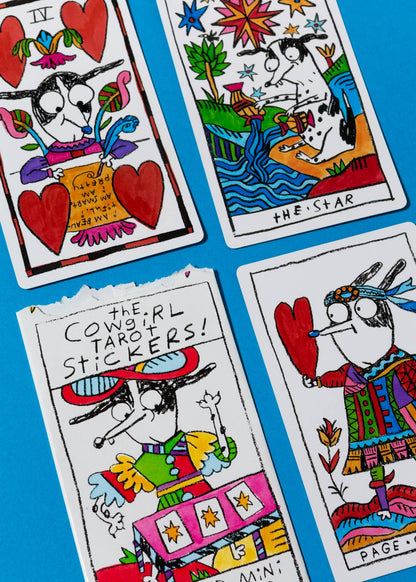 gentle thrills - Cowgirl tarot sticker pack