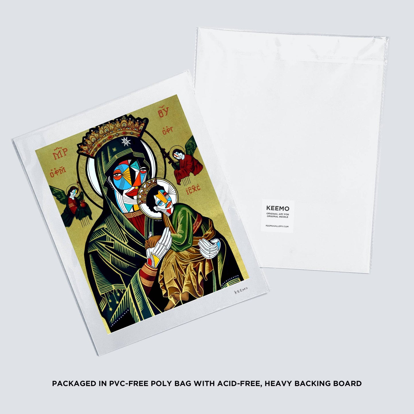 Keemo Gallery - Madonna and Child Abstract Art Print Religious Mary Jesus