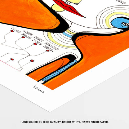 Keemo Gallery - Poem Heart Unique Modern Art Print Abstract Type Kind Words