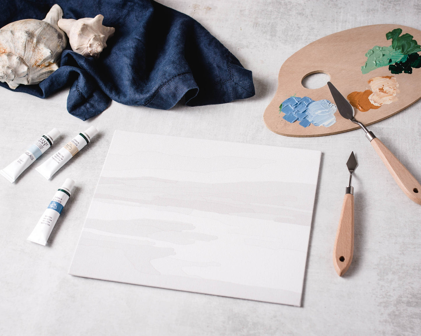 Mountain Valley palette knife painting kit