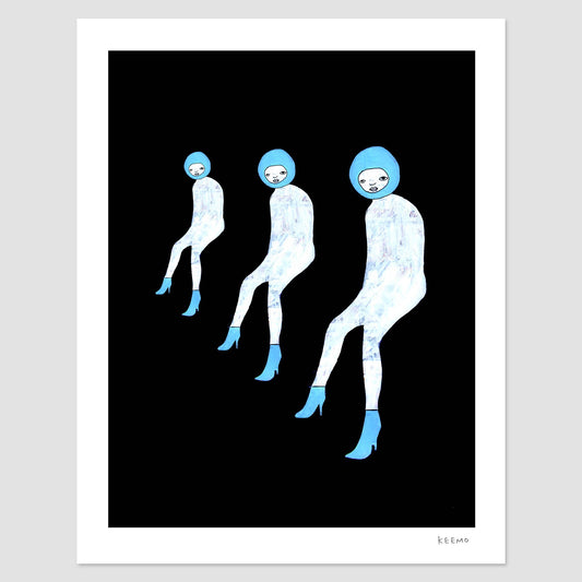 Space Modern Art Print Unique Gift Wall Decor Figure Design