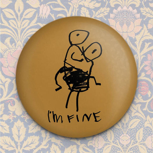 I'm Fine Kids Drawing Magnet | Strong Fridge Magnet