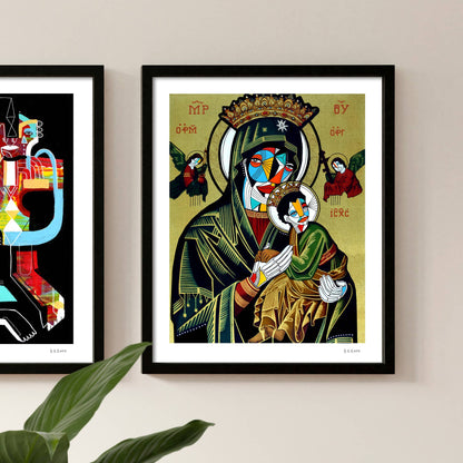 Keemo Gallery - Madonna and Child Abstract Art Print Religious Mary Jesus