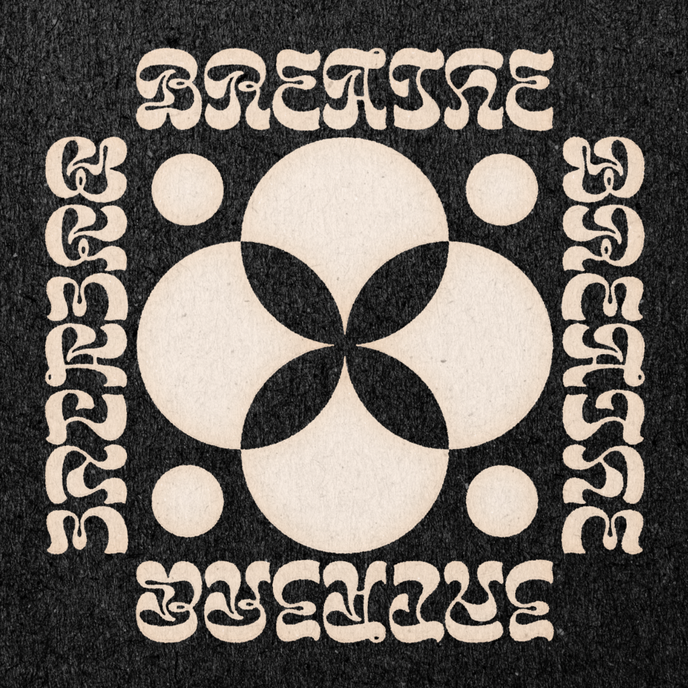 'Breathe' Print (Black)