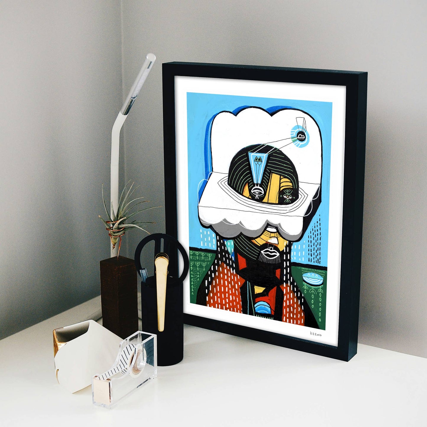 Keemo Gallery - Colorful Abstract Art Print Unique Wall Decor Clouds Modern