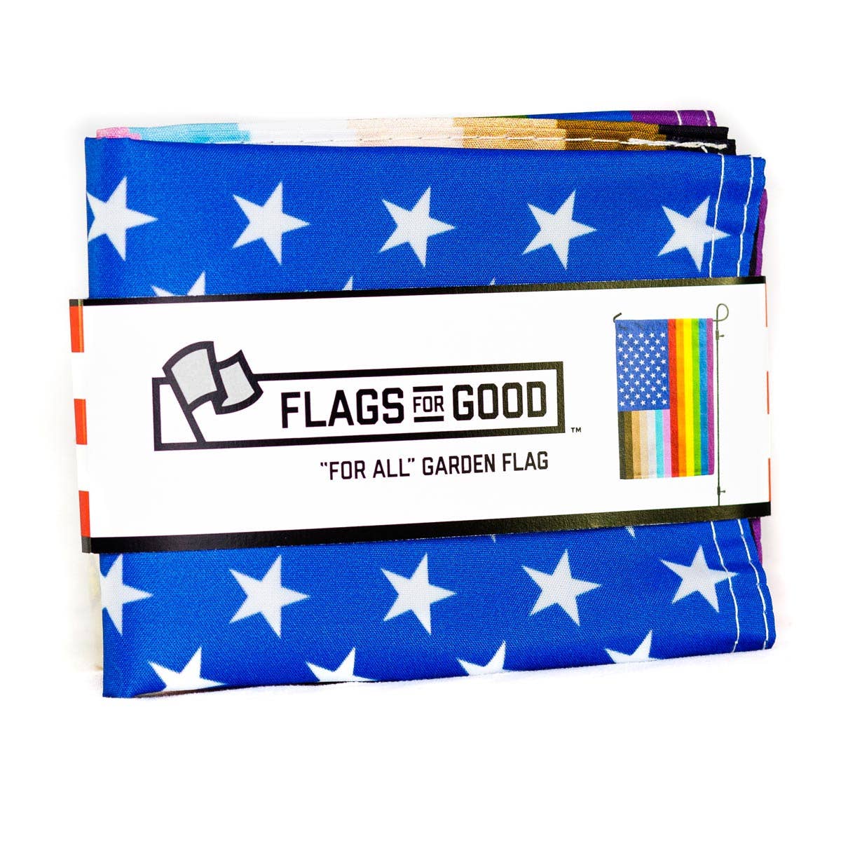For All Rainbow U.S. Garden Flag