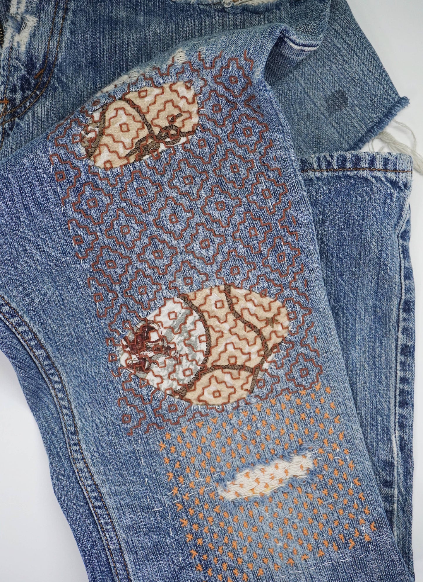 Sashiko Inspired Mending Stick and Stitch Starter Pack