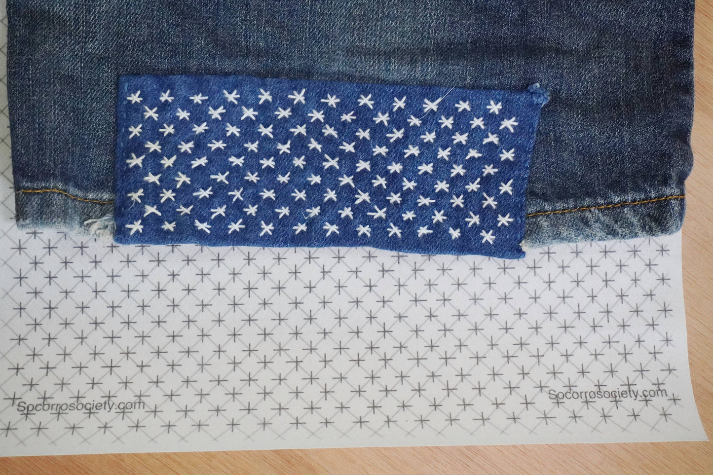 Sashiko Inspired Star/Ten Cross Stick and Stitch Pattern