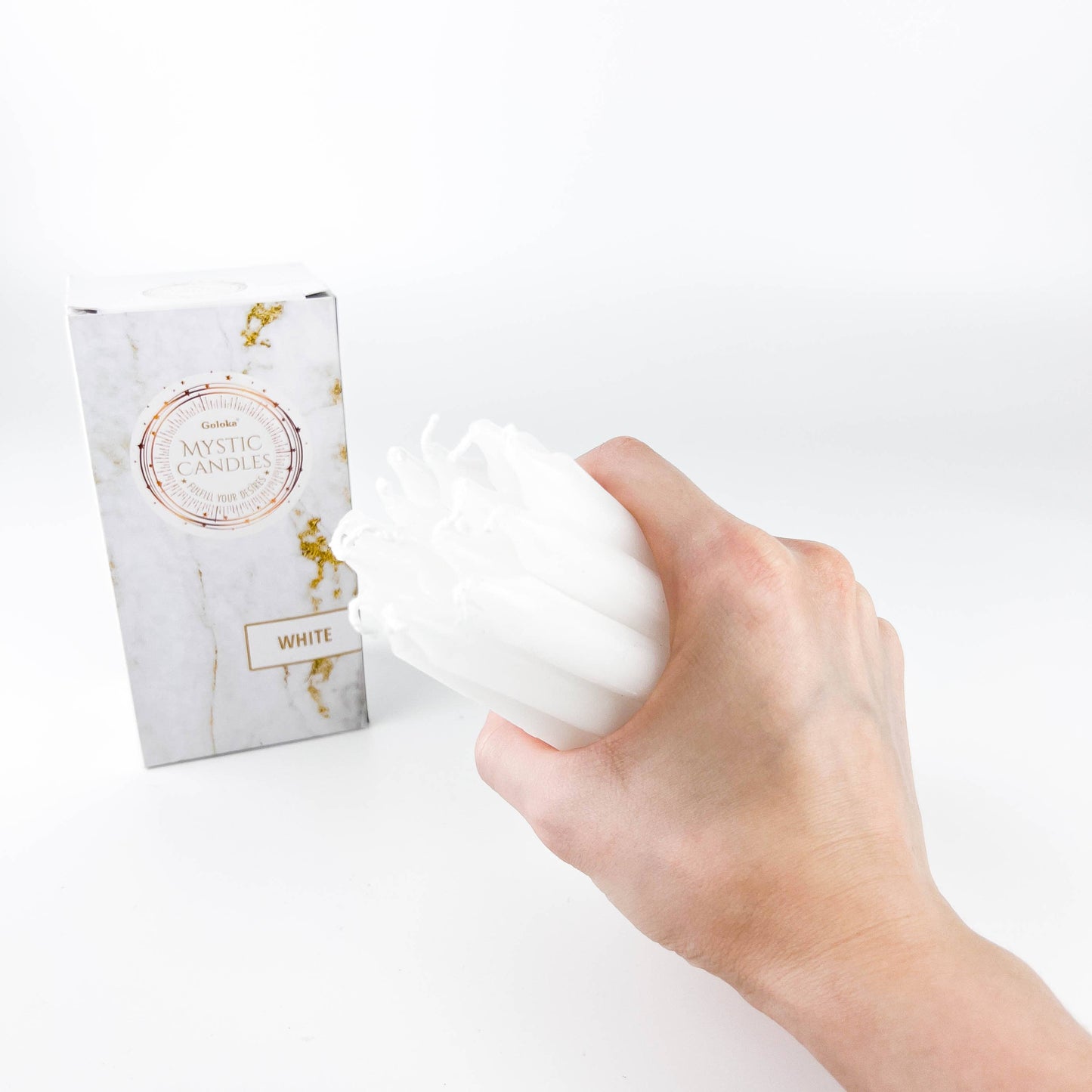 GREENROOTS USA LLC - Goloka White Mini Ritual Candle (Pack Of 20) - 0.5"X5"