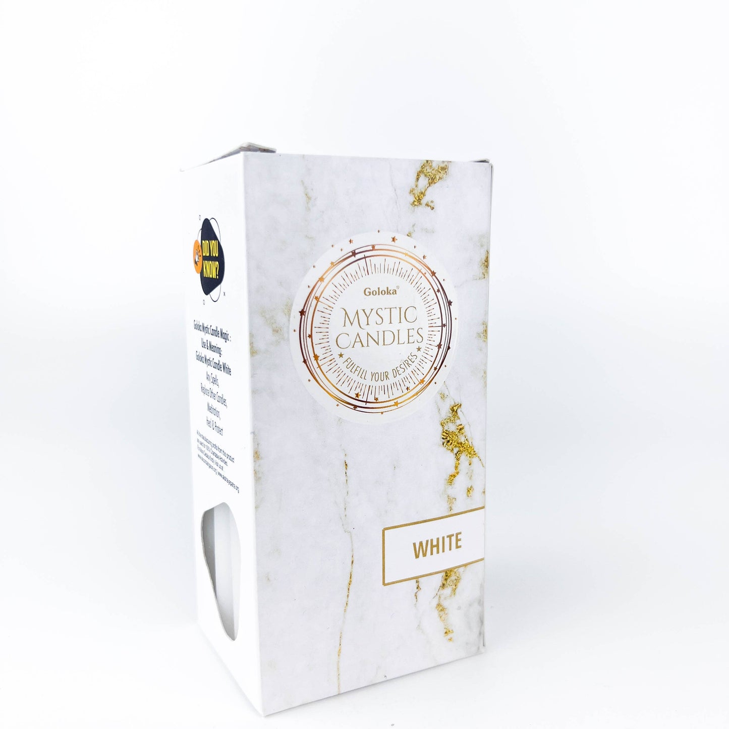 GREENROOTS USA LLC - Goloka White Mini Ritual Candle (Pack Of 20) - 0.5"X5"