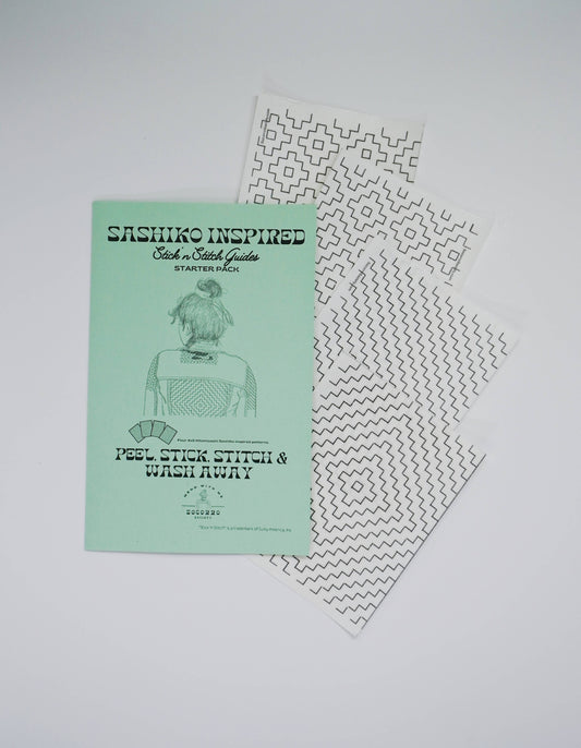 Sashiko Inspired Mending Stick and Stitch Starter Pack