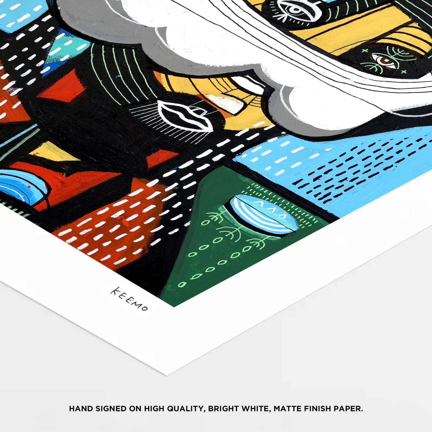 Keemo Gallery - Colorful Abstract Art Print Unique Wall Decor Clouds Modern