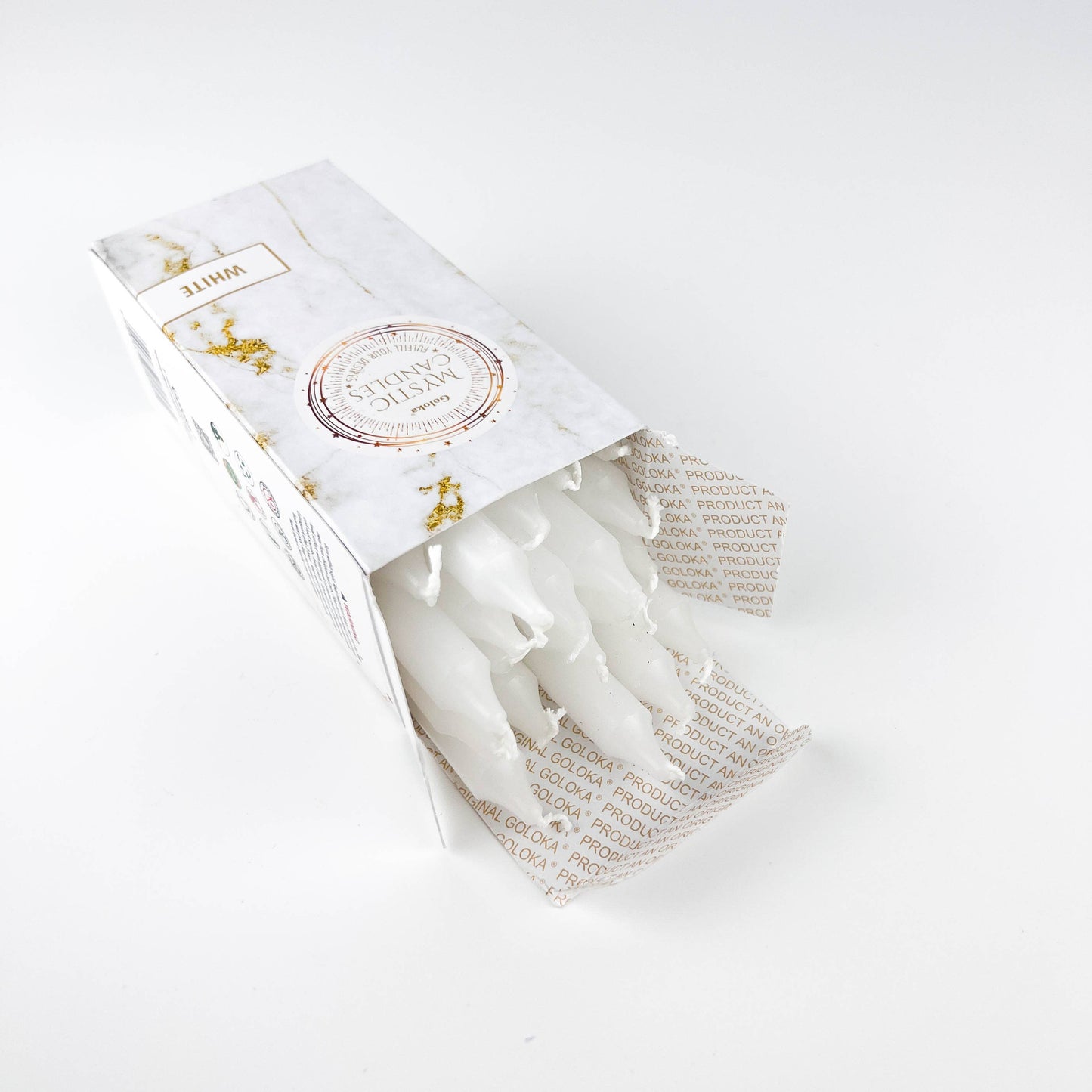GREENROOTS USA LLC - Goloka White Mini Ritual Candle (Pack Of 20) - 0.5"X5"