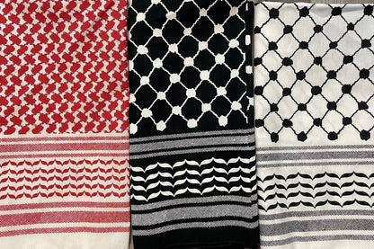 100% Cotton Kuffiyah Bandana Palestinian Kuffiyeh design
