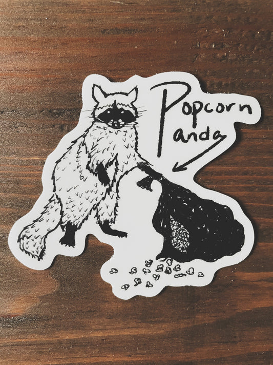 Popcorn Panda Sticker