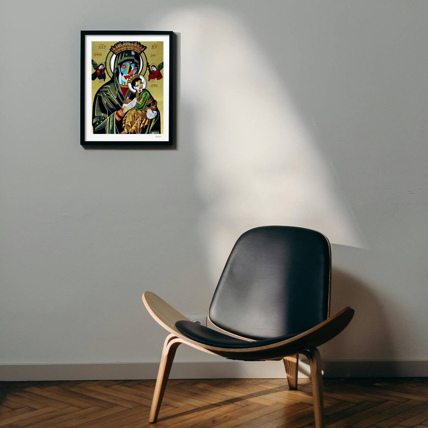 Keemo Gallery - Madonna and Child Abstract Art Print Religious Mary Jesus