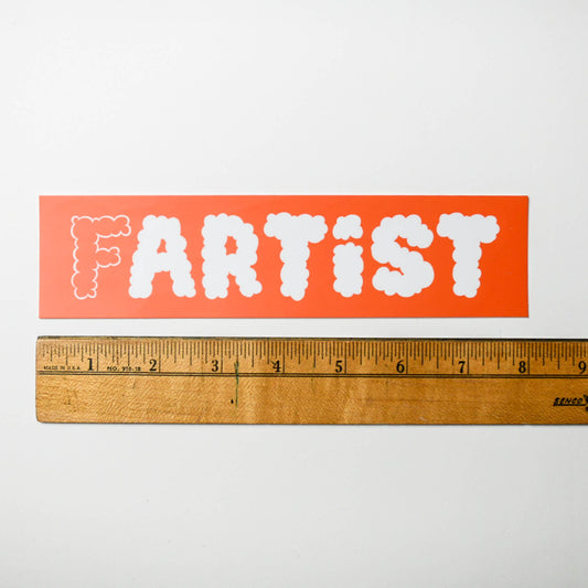 "Fartist" Orange Bumper Sticker