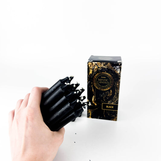 GREENROOTS USA LLC - Goloka Black Mini Ritual Candle (Pack Of 20) - 0.5"X5"