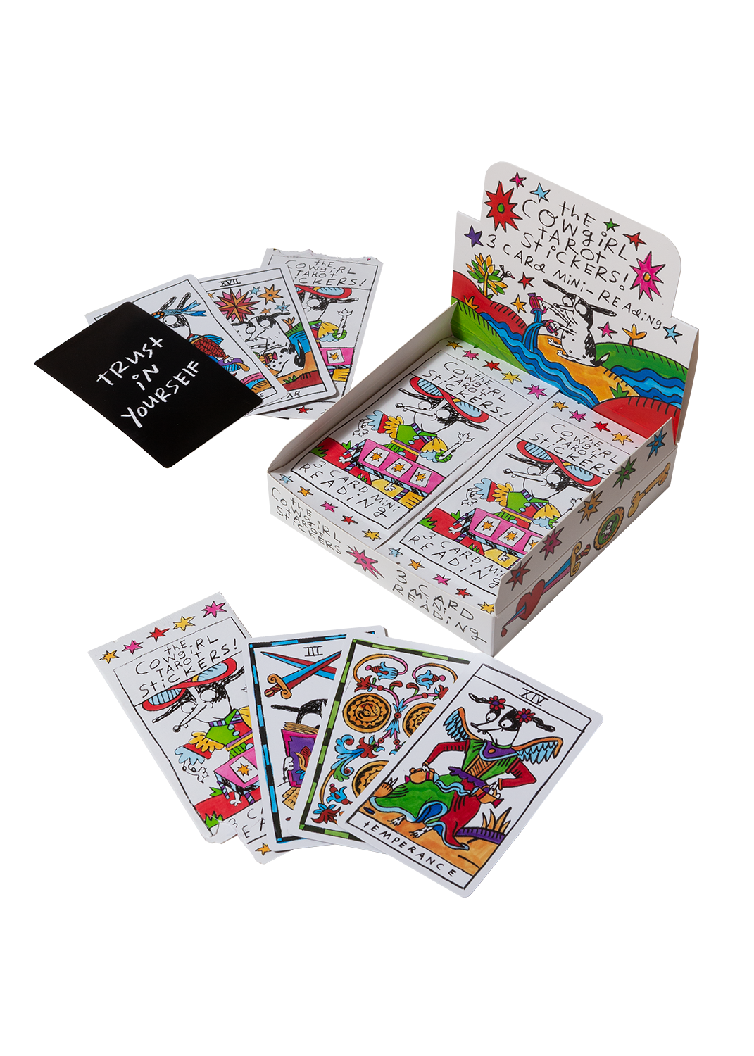 gentle thrills - Cowgirl tarot sticker pack