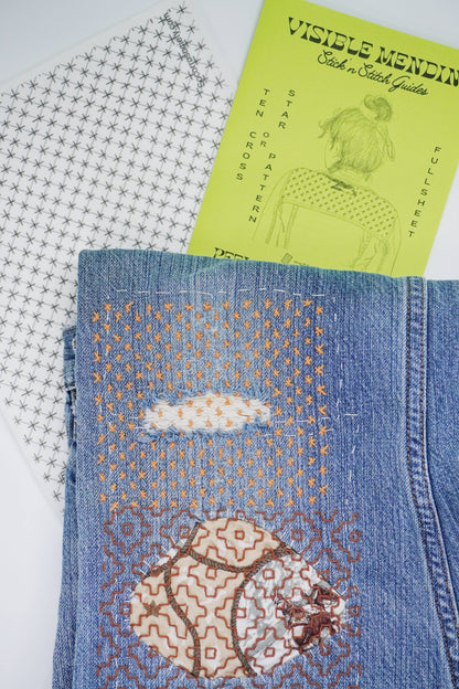 Sashiko Inspired Star/Ten Cross Stick and Stitch Pattern