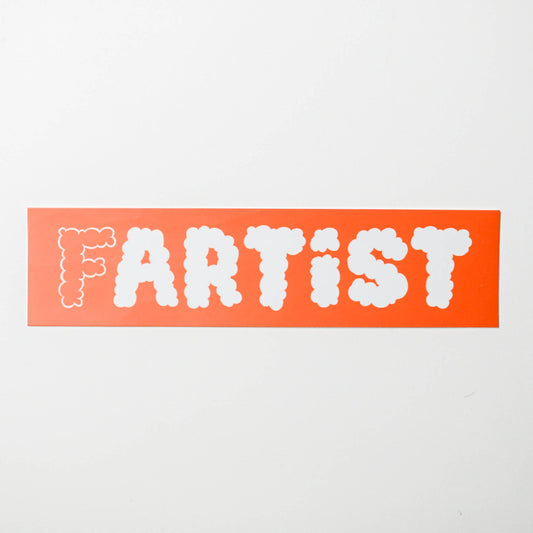 "Fartist" Orange Bumper Sticker