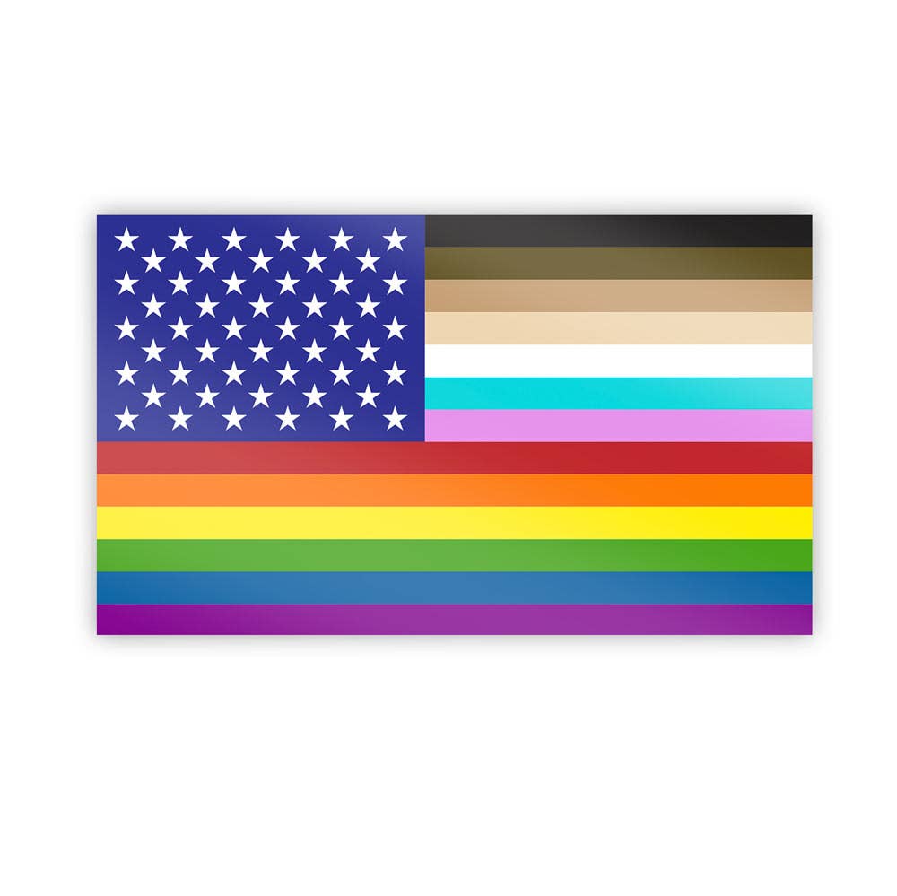 FOR ALL US Flag Sticker