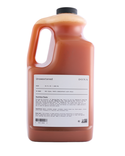 DONA - Unsweetened Chai Concentrate Barista  (Case of 4)
