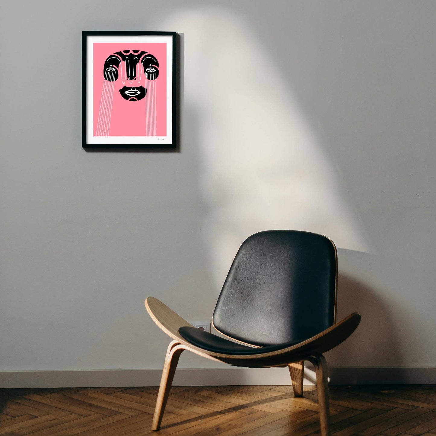 Keemo Gallery - Abstract Art Print Modern Wall Art Design Colorful Pink