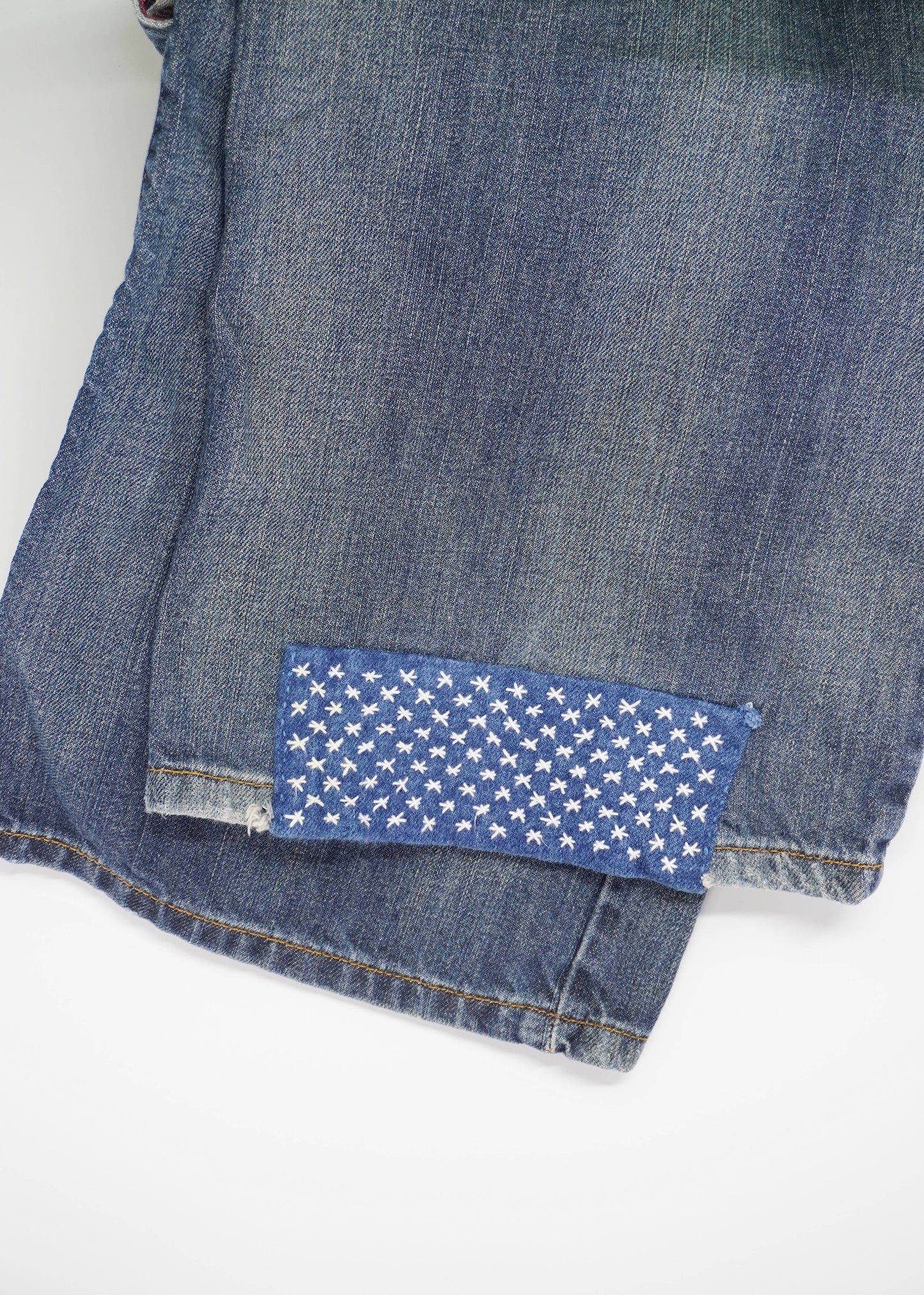 Visible Mending ¼” Grid Full Sheet Stick and Stitch Pattern