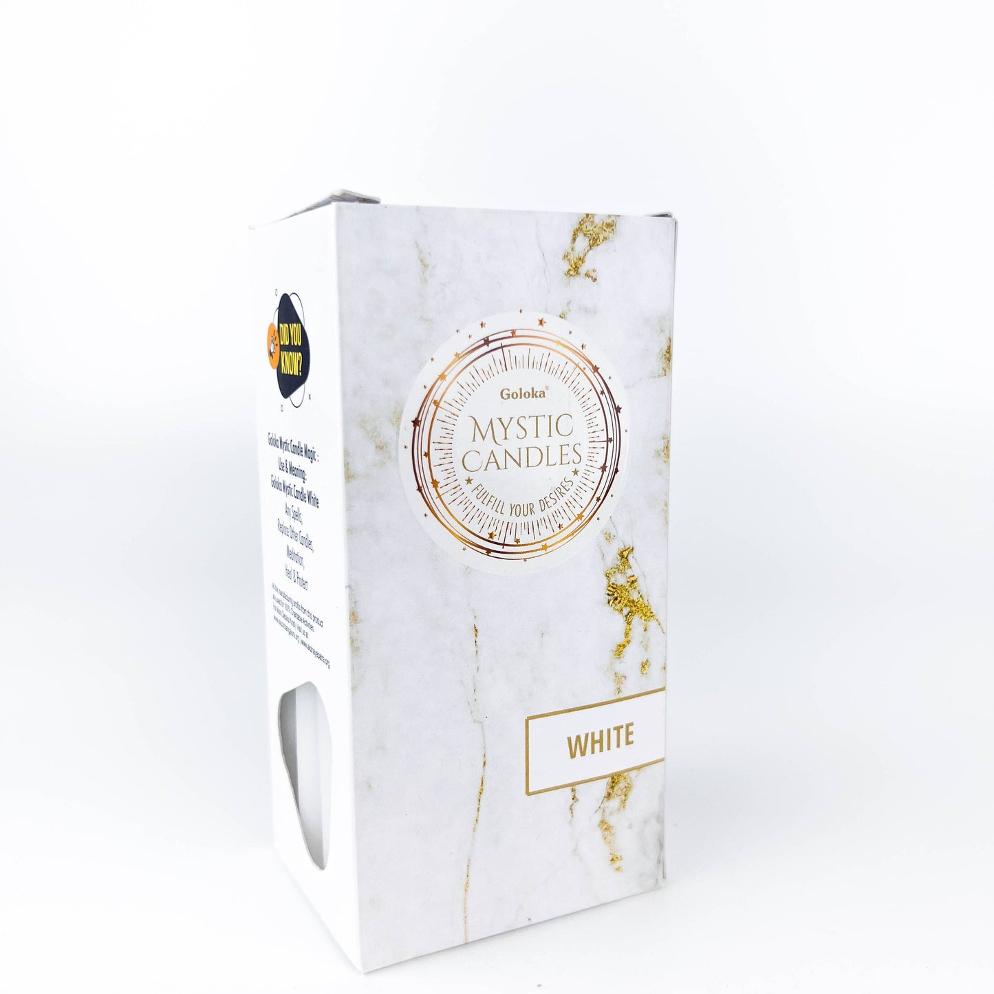 GREENROOTS USA LLC - Goloka White Mini Ritual Candle (Pack Of 20) - 0.5"X5"