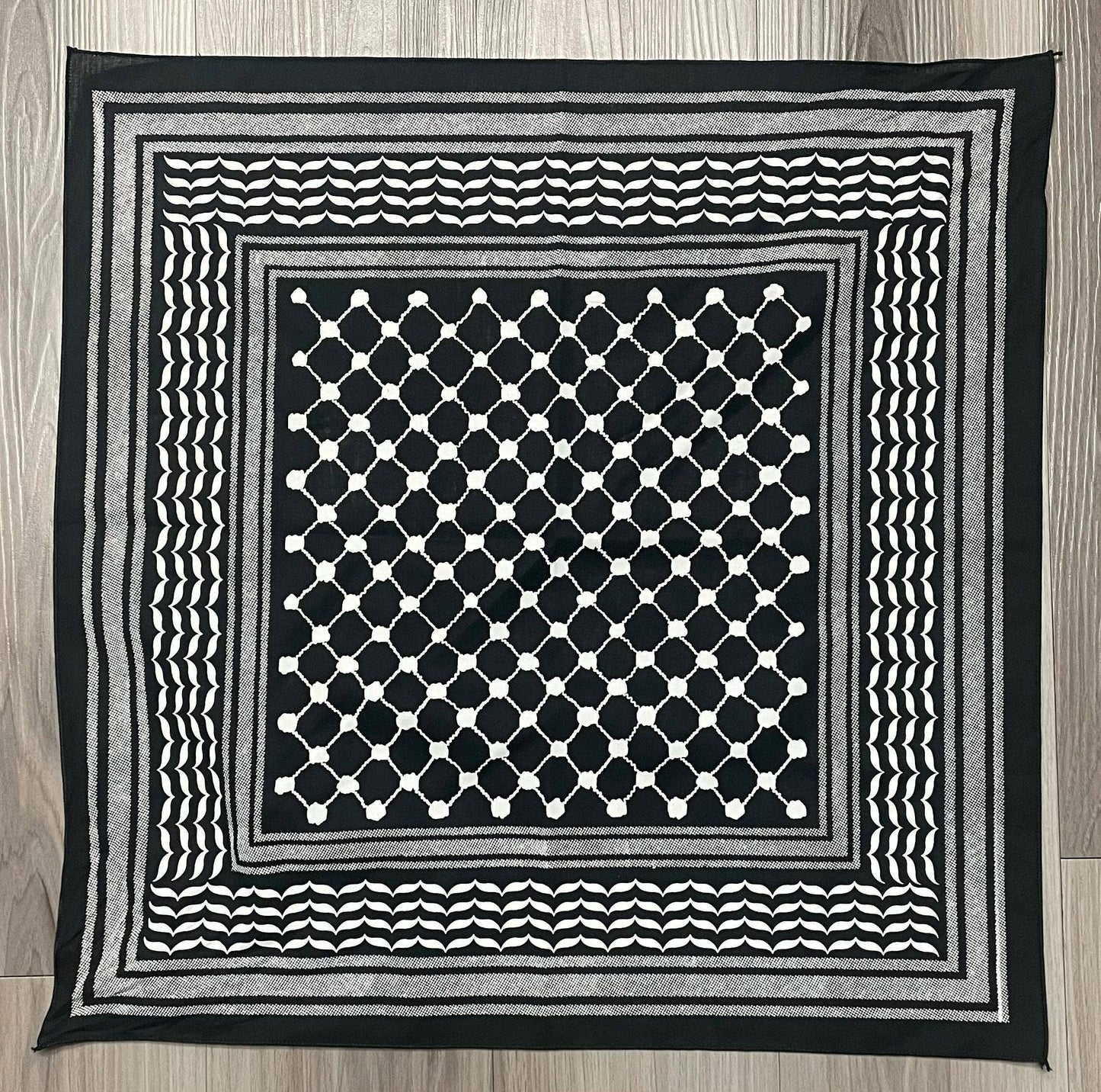 100% Cotton Kuffiyah Bandana Palestinian Kuffiyeh design