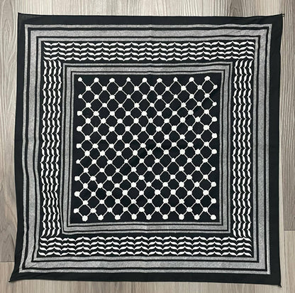 100% Cotton Kuffiyah Bandana Palestinian Kuffiyeh design